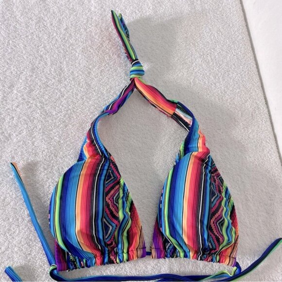 5/$25 Unitalla Colorful Striped String Bikini Swimwear Set XS - Picture 7 of 13
